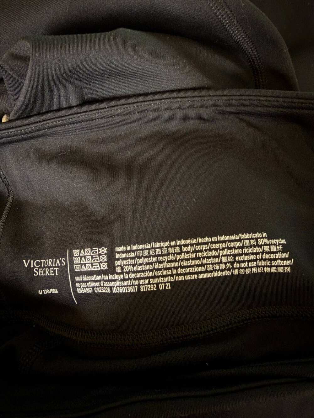 Victorias Secret Crossover Yoga Pants Active Leggings Workout Running Black 4 - Picture 4 of 4